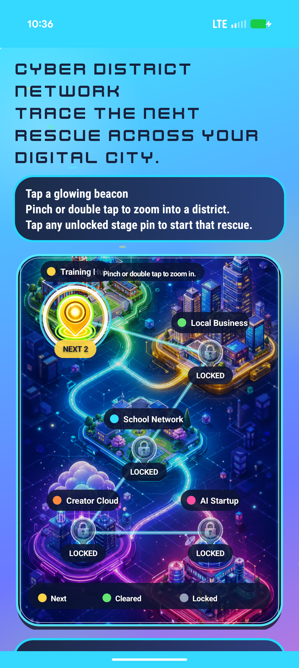 SoLoSec Cyber District Network campaign map